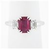 NEW Platinum 2.01 ctw GIA NO HEAT Pink Sapphire & Diamond 3 Stone Engagement Rin