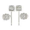 Image 3 : Platinum 0.81 ctw Old European Cut Diamond 4 Prong Basket Classic Stud Earrings