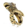 Image 9 : Vintage 18K Gold Detailed 3D Horse Head Band Ring w/ Enamel Work & Diamond