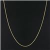 Image 4 : NEW 14K Yellow Gold 18" Long 1.55mm Rounded Beveled Box Link Chain Necklace