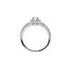 Image 5 : 0.79 ctw Diamond Halo Wedding Ring - 14KT White Gold