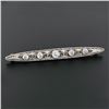Image 2 : Antique Edwardian Krementz 14k Gold Filigree Milgrain Old Diamond Bar Pin Brooch