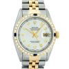 Image 1 : Rolex Mens Two Tone Silver And Sapphire Diamond 36MM Datejust Wristwatch