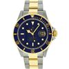Image 2 : Rolex Mens Blue 18K Yellow Gold & Stainless Steel Oyster Band 40mm Submariner Wr