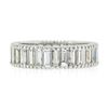 Image 7 : Vintage Platinum 4.60 ctw Straight Baguette Prong Set Diamond Eternity Band Ring