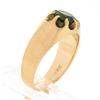 Image 8 : Unisex Vintage 14k Gold 0.85 ctw Green Tourmaline Solitaire Gypsy Belcher Ring