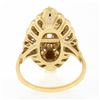 Image 7 : Vintage 14k Yellow Gold 1.12 ctw Round Diamond Black Enamel Navette Marquise Rin