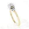 Image 8 : Vintage 14k TT Gold Illusion Prong Round Diamond Three 3 Stone Engagement Ring