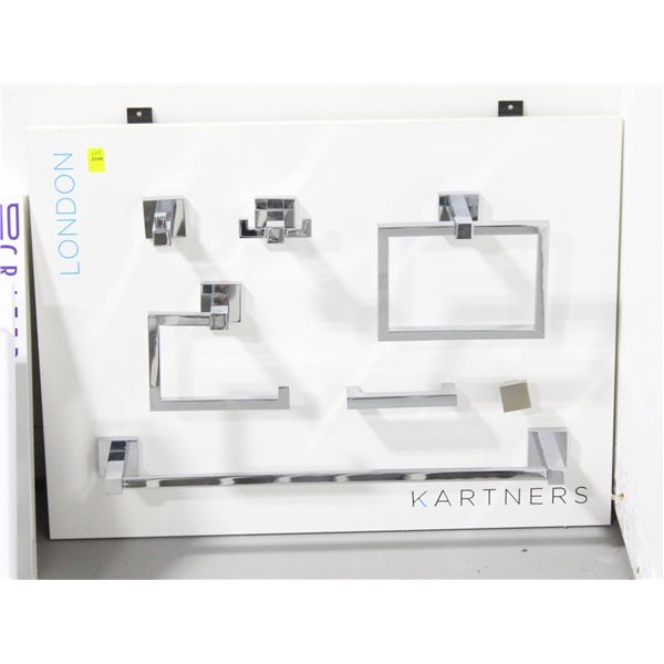 DISPLAY BOARD OF MATCHING LONDON BATHROOM