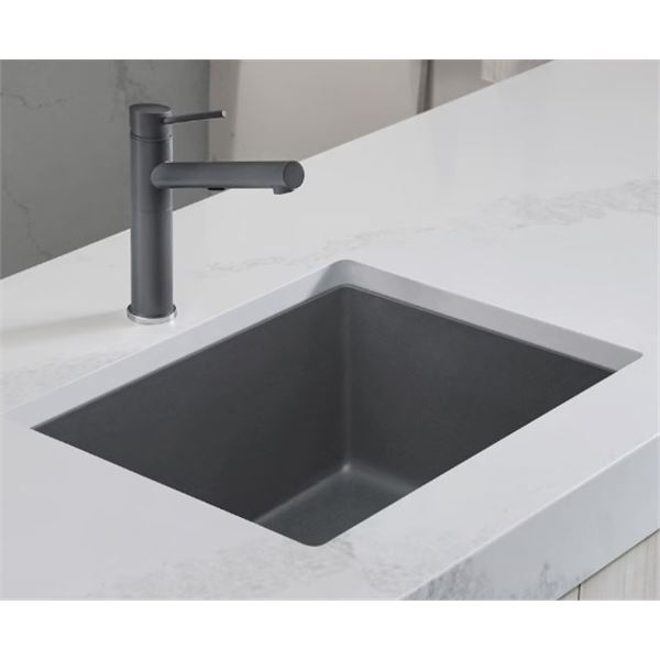 NEW W/ DRAIN BLANCO PRECIS SILGRANIT 24" SINGLE BOWL