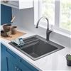 Image 3 : NEW W/ DRAIN BLANCO LIVEN SILGRANIT 25" UNDERMOUNT LAUNDRY
