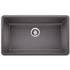 Image 2 : NEW W/ DRAIN BLANCO PRECIS SILGRANIT 32" SUPER SINGLE BOWL