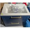 Image 2 : NAVY BLUE DISPLAY 2 DRAWER WALLMOUNT VANITY W/