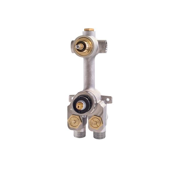 AQUABRASS TURBO THERMOSTATIC VALVE WITH 2 OR 3-WAY