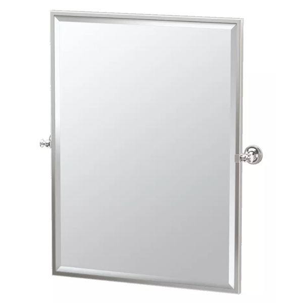 28" X 21" TAVERN OVAL FRAME MIRROR POLISHED NICKLE