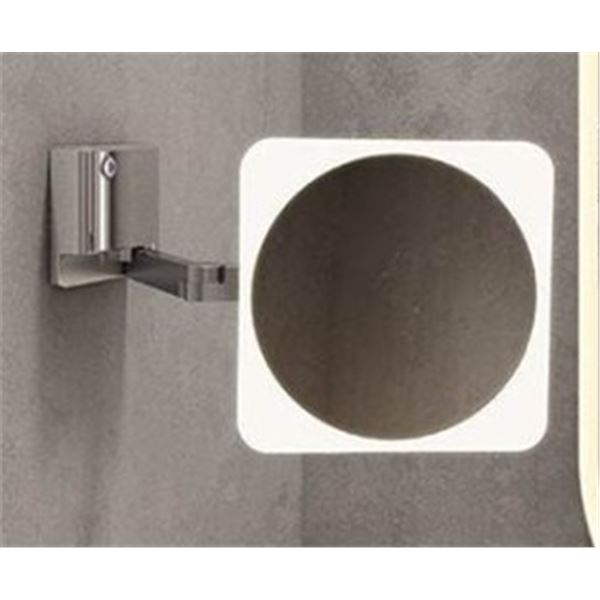 FLEURCO WALLMOUNT LED 5X HARD WIRED SQUARE MIRROR