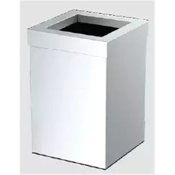 GATCO SQUARE 3 GAL WASTE BASKET STAINLESS STEEL