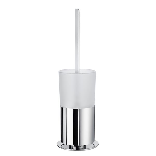 NEW SMEDBO TOILET BRUSH & CONTAINER ROUND GL/PC