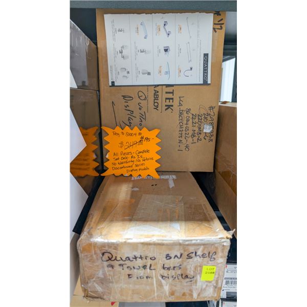 9 PC SET OF NEW QUATTRO CHROME BATHROOM FIXTURES