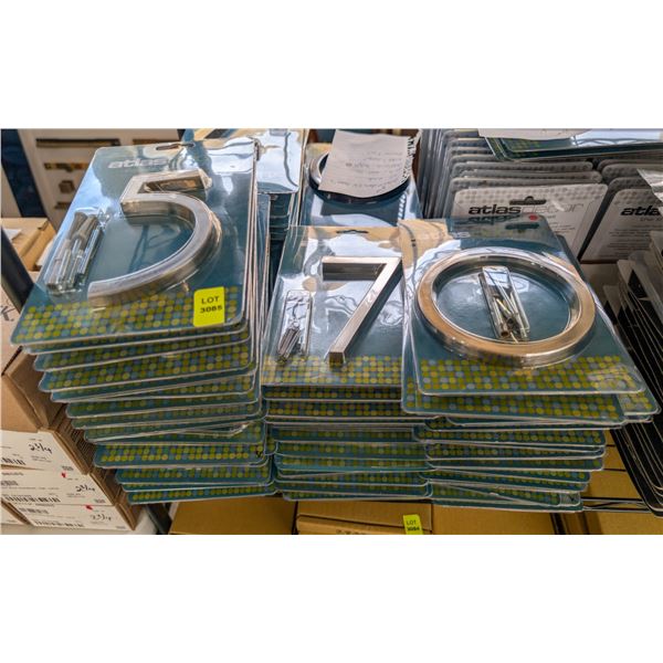 46 ATLAS BRASS 4.5" HOUSE NUMBERS 0-9 BRUSHED