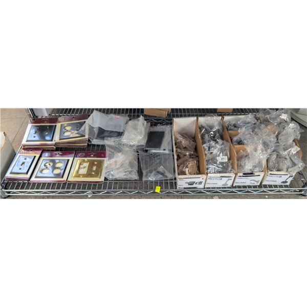 CONTENTS OF SHELF INCLUDING SWITCH & STRIKE PLATES