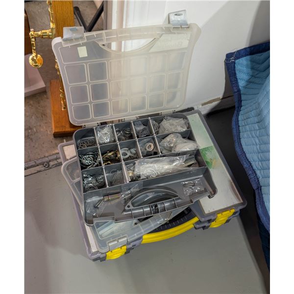 LOT OF 4 ORGANIZERS W/CONTENTS INCLUDING KEYS
