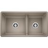 Image 1 : NEW W/ DRAIN BLANCO PRECIS 33" X 18" SILGRANITE UNDERMOUNT