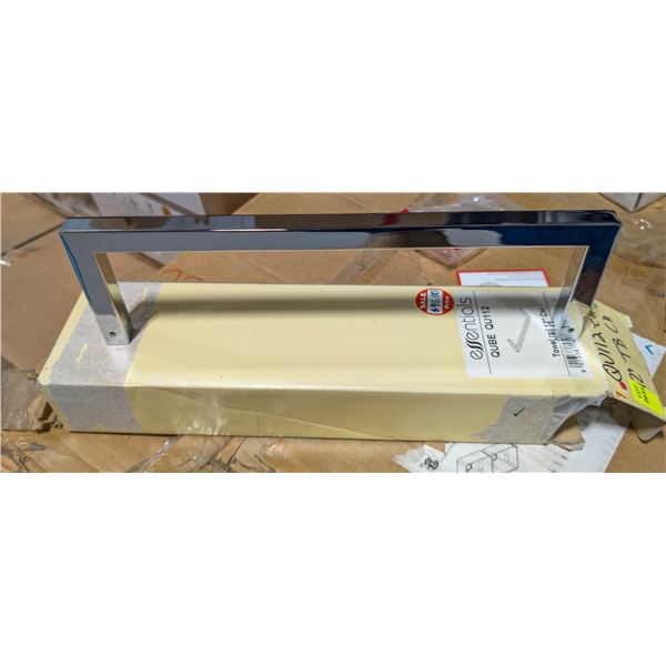 ESSENTIALS QUBE 12" TOWEL BAR CHROME FINISH