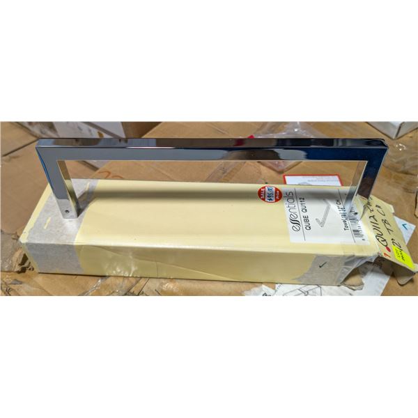 ESSENTIALS QUBE 12" TOWEL BAR CHROME FINISH