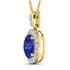 Image 2 : 14KT Yellow Gold 2.5ctw Tanzanite and Diamond Pendant