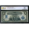 1899 $2 Mini Porthole Silver Certificate PCGS 58