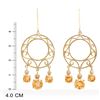 Image 3 : Plated 18KT Yellow Gold and Sterling Silver 3.80ctw Citrine Earrings