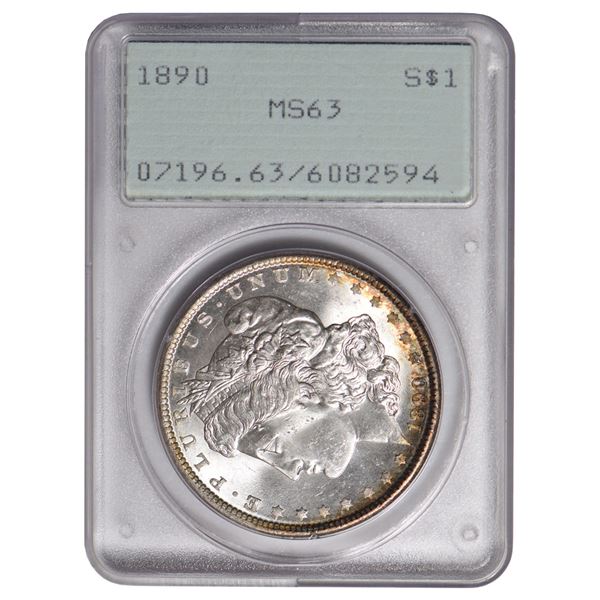 1890 $1 Morgan Silver Dollar PCGS MS63