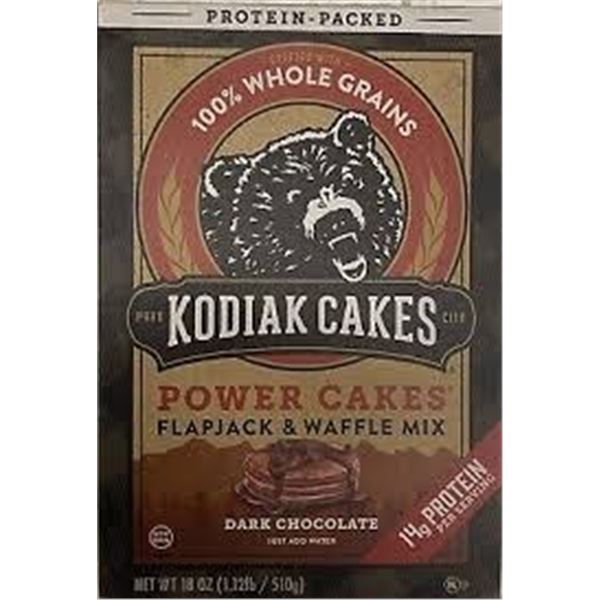NEW 510G KODIAK POWER CAKES WAFFLE MIX DARK CHOC