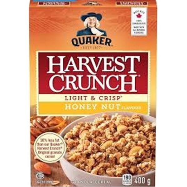 NEW 400G QUAKER HARVEST CRUNCH HONEY NUT