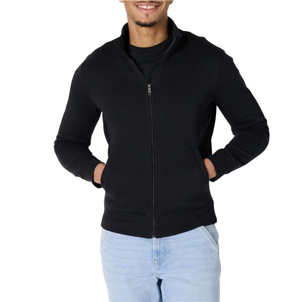 NEW AMAZON ESSSENTIALS 2XL BLACK TURTLENECK SWEAT