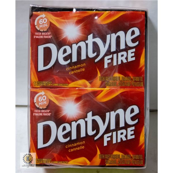 12 NEW PACKS OF DENTYNE FIRE CINNAMON GUM