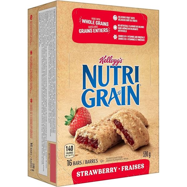 NEW 590G KELLOGGS NUTRI GRAIN STRAWBERRY