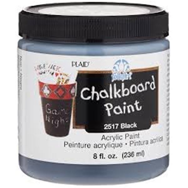 NEW 8 OZ FOLKART CHALKBOARD PAINT BLACK