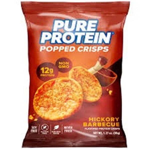 NEW 8 X 36G PURE PROTEIN POPPED CRISPS