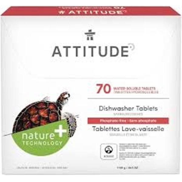 NEW 70 TABLETS WATER SOLUBLE ATTITUDE NATURAL CARE