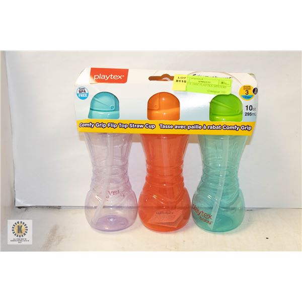 NEW 3 X 10OZ PLAYTEX SIPSTERS CUPS