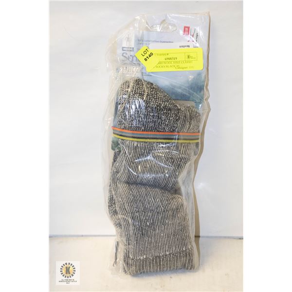 NEW SMARTWOOL HIKE CLASSIC CREW SOCKS BLACK XL