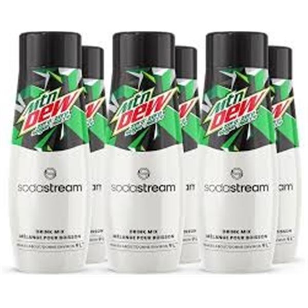 NEW 6 X 440ML SODASTREAM MOUNTAIN DEW ZERO SUGAR