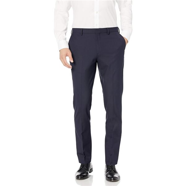 NEW AMAZON ESSENTIALS 36 X 28 GREY DRESS PANTS