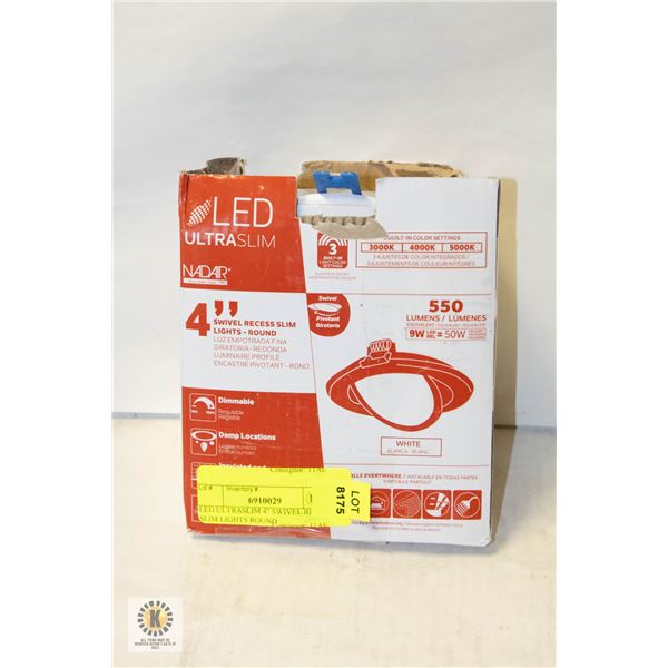 LED ULTRASLIM 4" SWIVEL RECESS SLIM LIGHTS ROUND