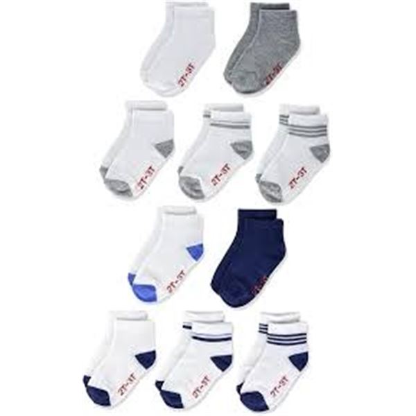 NEW 10 PAIRS HANES VALUE PACK BABY TODDLER SOCKS