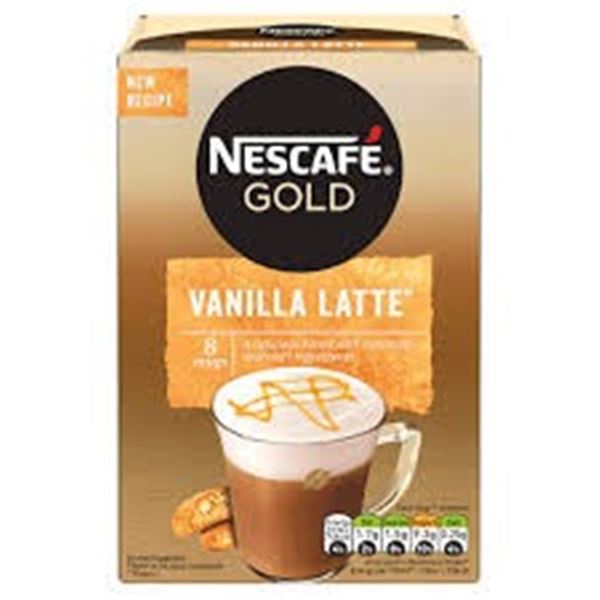 NEW 48 X 18.5G NESCAFE GOLD VANILLA LATTE
