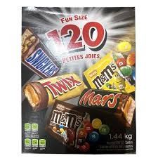 NEW 1.44KG FUN SIZE 120 ASSORTED CANDIES
