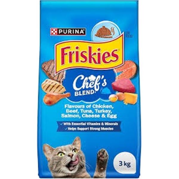 NEW 3KG PURINA FRISKIES CHEFS BLEND CHICKEN BEEF